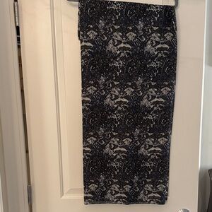 Chic Navy, Brown and Gray Patterned Infinity Scarf